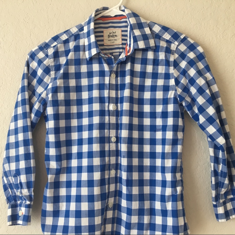 Blue plaid shirt
